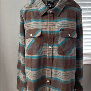 Boys Youth Size Small Brixton Plaid Shirt